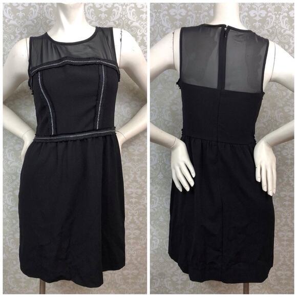2/$30 Princess Vera Wang 4 Womens Black Sheer Chain Detail Sleeveless Dress - Picture 1 of 8